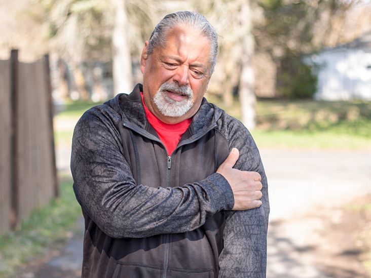 Man experiencing left arm pain and chest discomfort related to possible heart symptoms