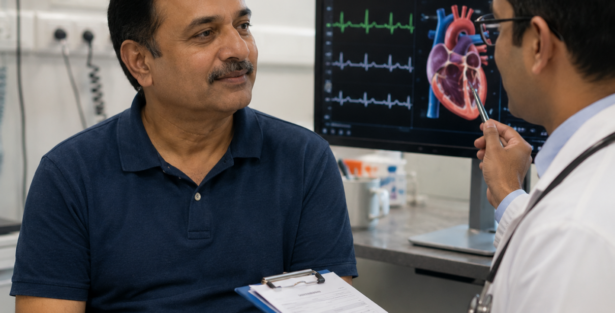Illustration showing Cardiac Resynchronization Therapy using biventricular pacing leads to synchronize heart chambers and improve heart failure symptoms