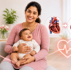 New mother experiencing breathlessness due to peripartum cardiomyopathy after childbirth