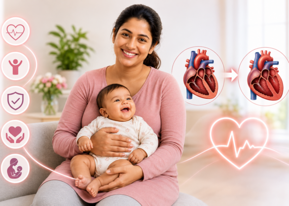 New mother experiencing breathlessness due to peripartum cardiomyopathy after childbirth