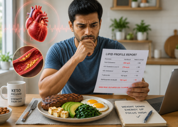 Professional discussing high-protein ketogenic diet and elevated LDL cholesterol levels with a cardiologist.